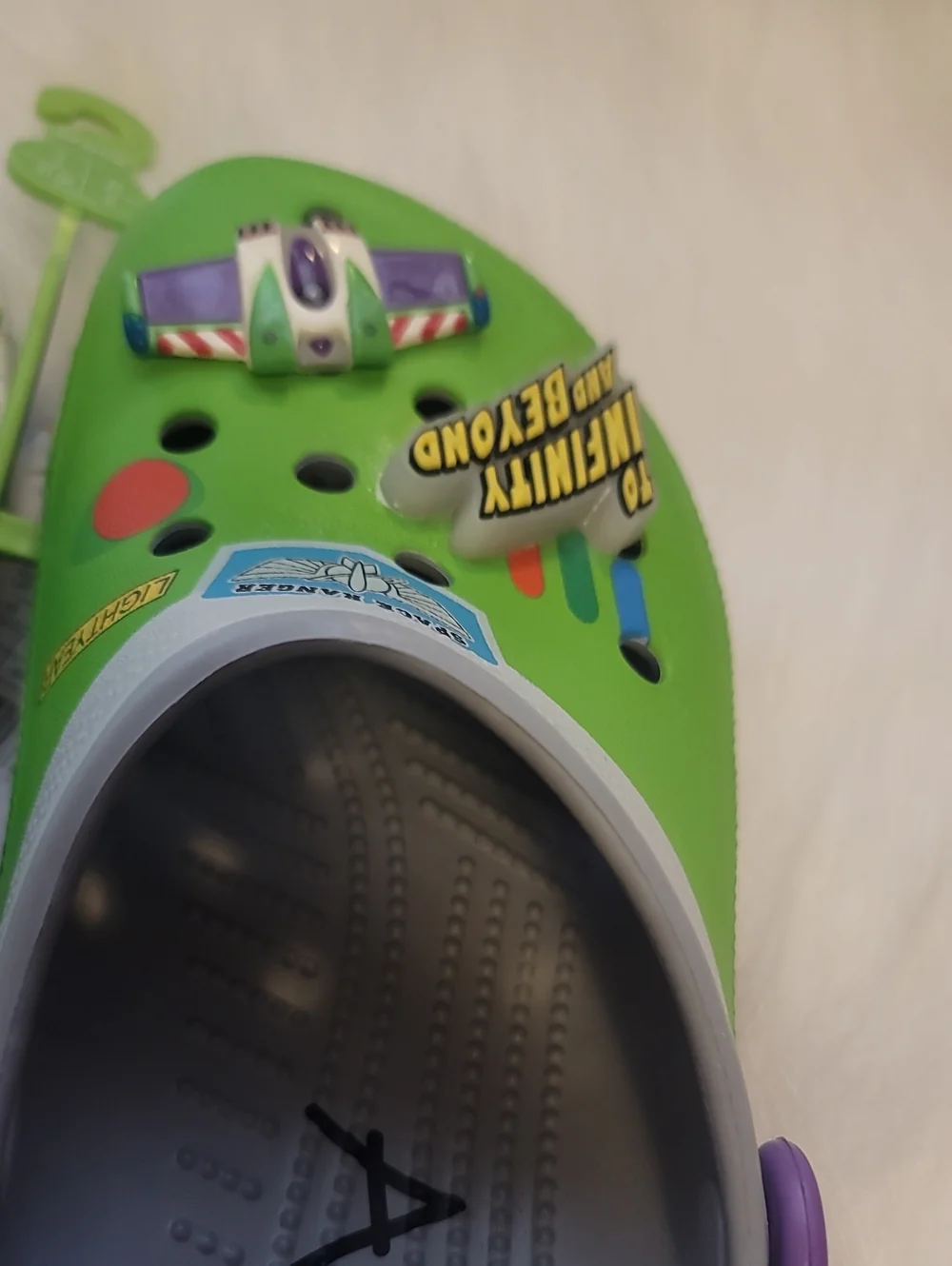 CROCS Kids Green and Purple Buzz Lightyear Clogs